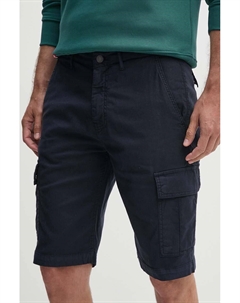 Шорты из смесового льна, темно-синий Guess