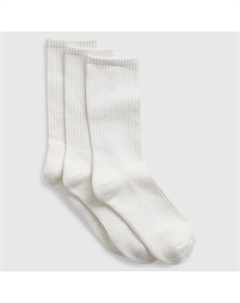 Упаковка из трех пар коротких эластичных носков, белый Gap