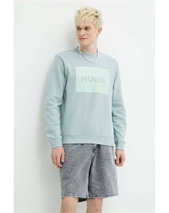 Толстовка из хлопка, бирюзовый Hugo