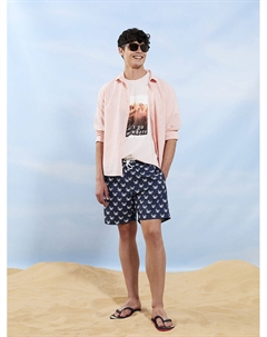 Короткие мужские морские шорты с рисунком Xside