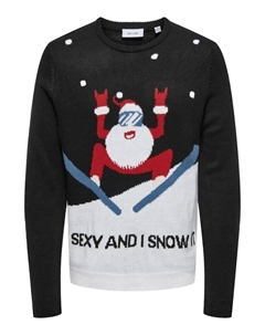 Пуловер, черный Only & sons