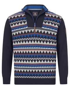 Пуловер ERIKVALD, цвет dunkelblau gemustert Jan vanderstorm
