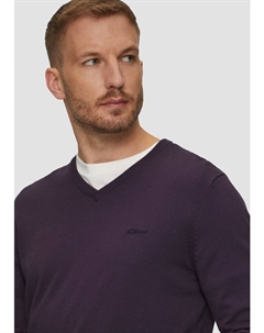 Пуловер sOliver Strick langarm, фиолетовый S.oliver