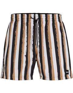 Шорты для плавания Striped In Quick-Drying Fabric, бежевый Boss