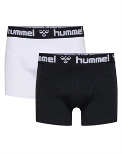 Боксеры 2er Pack Stretch Unterwäsche, цвет weiß-schwarz Hummel