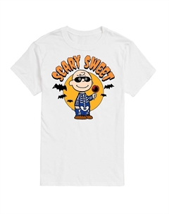 Мужская футболка Peanuts Charlie Brown Scary Sweet с рисунком, белый Licensed character