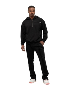 Спортивный костюм оверсайз с молнией в четверть от tom barron, черный Tom barron