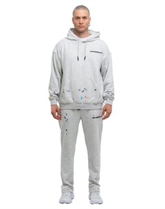 Спортивный костюм tom barron в стиле оверсайз с брызгами краски, серый Tom barron