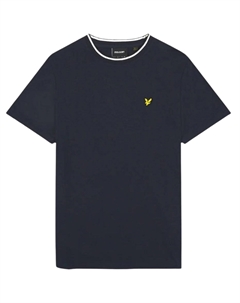 Футболка с воротником-стойкой, синий Lyle & scott