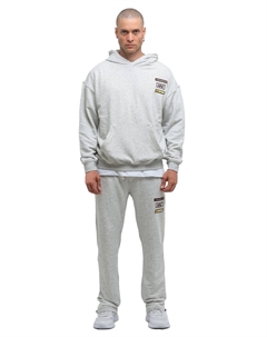 Спортивный костюм tom barron с вышитым значком оверсайз, серый Tom barron