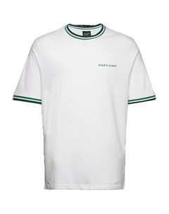 Вышитая футболка с кружевом, белый Lyle & scott