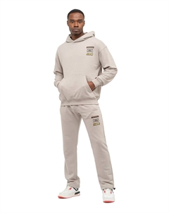 Спортивный костюм tom barron с вышитым значком оверсайз, бежевый Tom barron