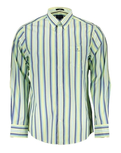 Хлопковая рубашка с воротником на пуговицах, желтый Gant