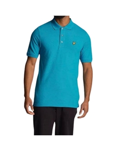 Это рубашка-поло для отдыха от бренда с логотипом на груди, синий Lyle & scott