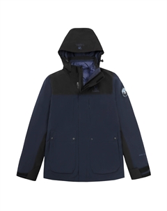 Всепогодная ветровка мужская, цвет Oatmeal Gray/Phantom Black Camel