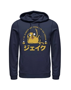 Мужской пуловер с рисунком кандзи «Джейк, у меня всегда есть место для мороженого» с рисунком «Джейк, у меня всегда есть место», синий Licensed character