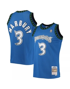 Мужская майка Stephon Marbury Blue Minnesota Timberwolves 1996-97 Hardwood Classics Swingman Mitchell and ness