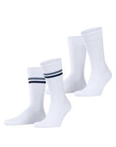 Носки с теннисными полосками, 2 пары, белый Esprit
