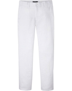 Льняные брюки-чиносы стандартного кроя с удобным прямым поясом, белый Bpc selection