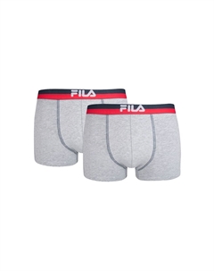 Боксеры с логотипом на поясе - 2 пары, серый Fila