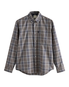 Клетчатая рубашка Regular fit Button Up Shirt, серо-коричневый Next