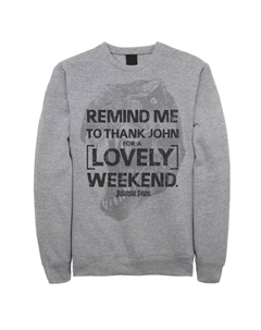 Мужской флисовый пуловер с рисунком «Парк Юрского периода» «Напомни мне поблагодарить Джона» Licensed character