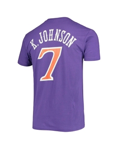 Мужская футболка Kevin Johnson фиолетового цвета Phoenix Suns Hardwood Classics с вышивкой имени и номера Mitchell and ness