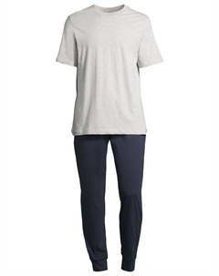 Пижама Night & Home, цвет dunkelblau/grau Schiesser