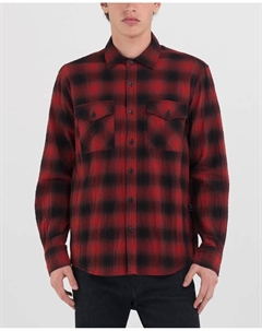 Мужская клетчатая рубашка стандартного кроя, бордовый Replay