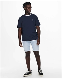 Синие мужские джинсовые шорты Only & sons