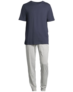 Пижама Night & Home, цвет grau/dunkelblau Schiesser