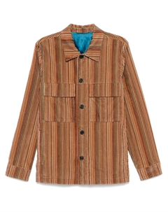 Полосатая рубашка-пиджак, коричневый Paul smith