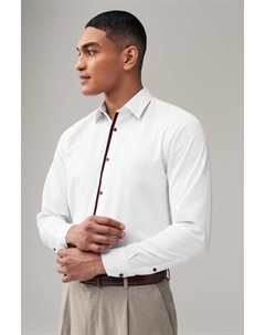 Рубашка оксфорд с длинным рукавом из королевской ткани Easy Iron, белый Next