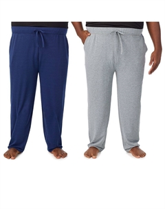 Комплект из 2 пижамных штанов Big & Tall из французской махровой ткани, цвет Medieval Blue Gray Cuddl duds