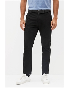 Мягкие на ощупь брюки чинос с поясом, черный Next