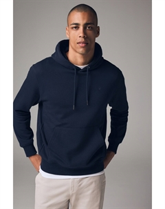 Толстовка с капюшоном из трикотажной ткани с высоким содержанием хлопка, синий Next