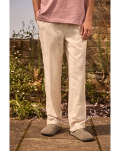 Брюки из хлопка с текстурированной полоской Edit, белый Next