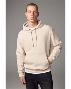 Толстовка с капюшоном из трикотажной ткани с высоким содержанием хлопка, экрю Next