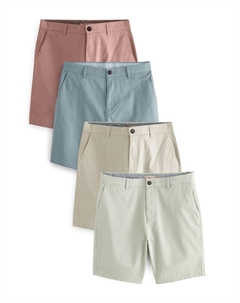 Шорты чиносы стрейч, 4 шт в упаковке, мультиколор Next