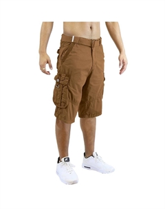 Мужские рваные шорты карго с поясом 13,5 дюйма, цвет Dark Khaki Blu rock