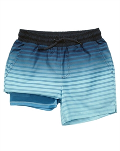 Плавки для мальчиков на компрессионной подкладке Upf 50+, цвет Blue Stripe Rokka&rolla