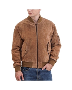 Мужская замшевая куртка-бомбер Ma-1, цвет Camel Landing leathers