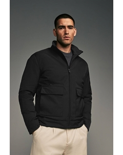 Водонепроницаемое утепленное пальто с воротником трубой, черный Next