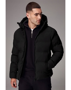 Водонепроницаемый термосварной пуховик с капюшоном, черный Next