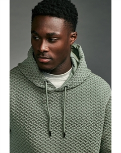 Толстовка с капюшоном из текстурированной ткани премиум класса, зеленый Next