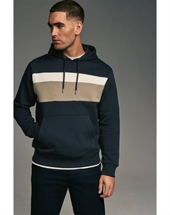 Толстовка с капюшоном из блокирующего меланжевого хлопка, мультиколор Next