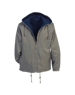 Мужская двусторонняя дождевик с подкладкой из флиса, цвет Gray Navy Gioberti