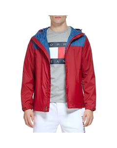 Мужская дождевик с капюшоном, цвет Blue Radiant Tommy hilfiger