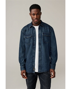 Рубашка с длинным рукавом из 100% хлопка в стиле вестерн, синий Next