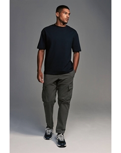 Эластичные брюки карго без манжетов, серый Next